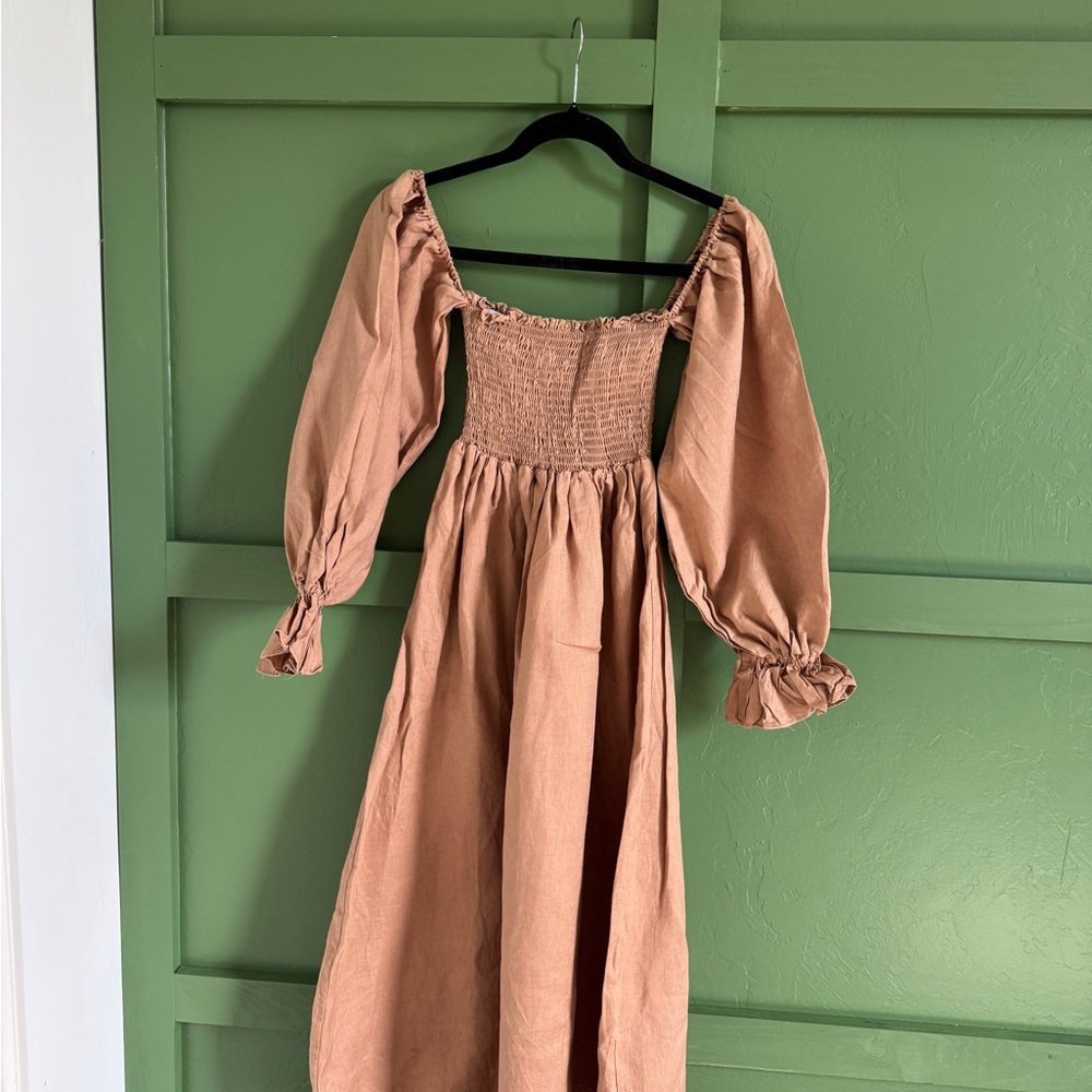 Petal & Pup Tan Maxi Dress - Picture 2 of 8